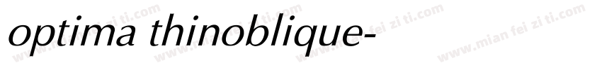 optima thinoblique字体转换
